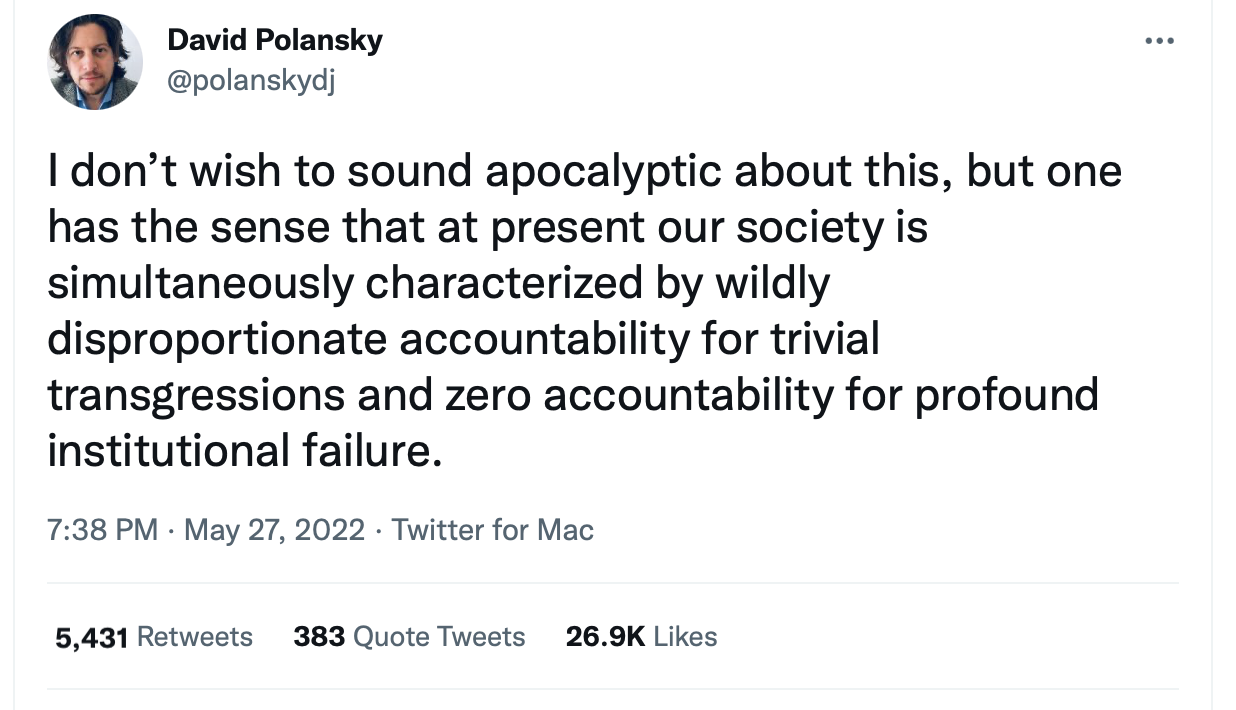 polansky tweet: superficial vs important
